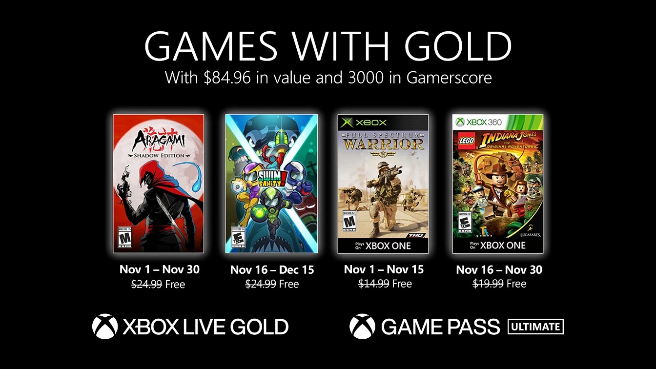 Xbox: Games with Gold (Noviembre 2020)